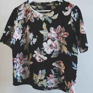 Black Floral Top